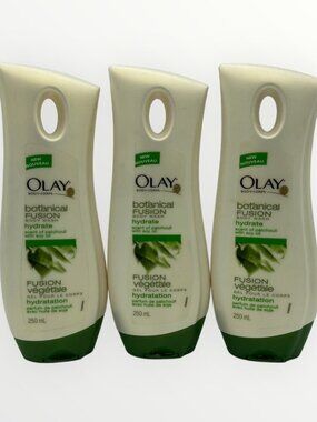 3X Olay Botanical Fusion Body Wash Scent Of Patchouli With Soy Oil 8.4oz New